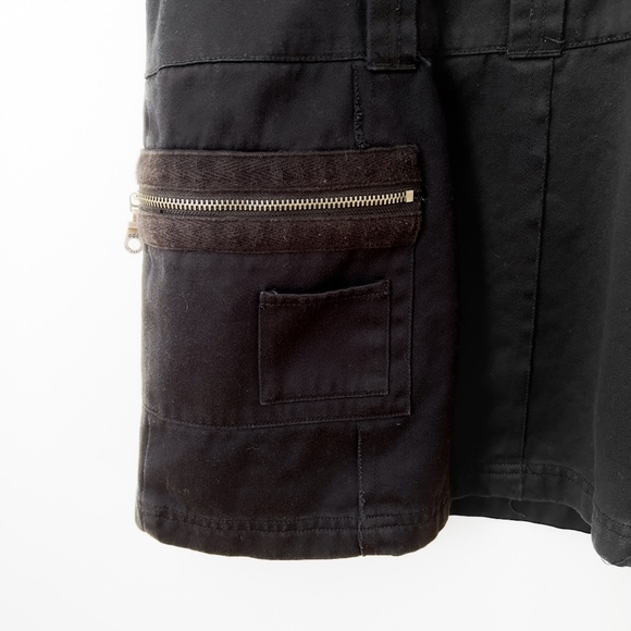 EDC by Esprit Thrashed Black Punk Goth Mini Dress Sz Small Zipper Frayed Rocker - Picture 7 of 15